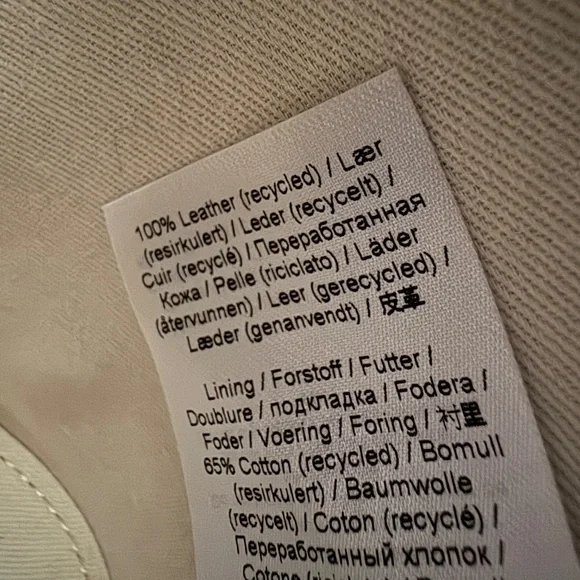 Ganni Banner Saddle Leather Off-White Crossbody Bag | One Size - Picture 10 of 17